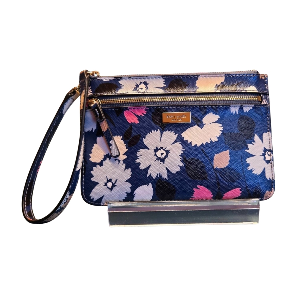 KATE SPADE NWOT Shore Street Gala Blue Floral Tinie Wristlet